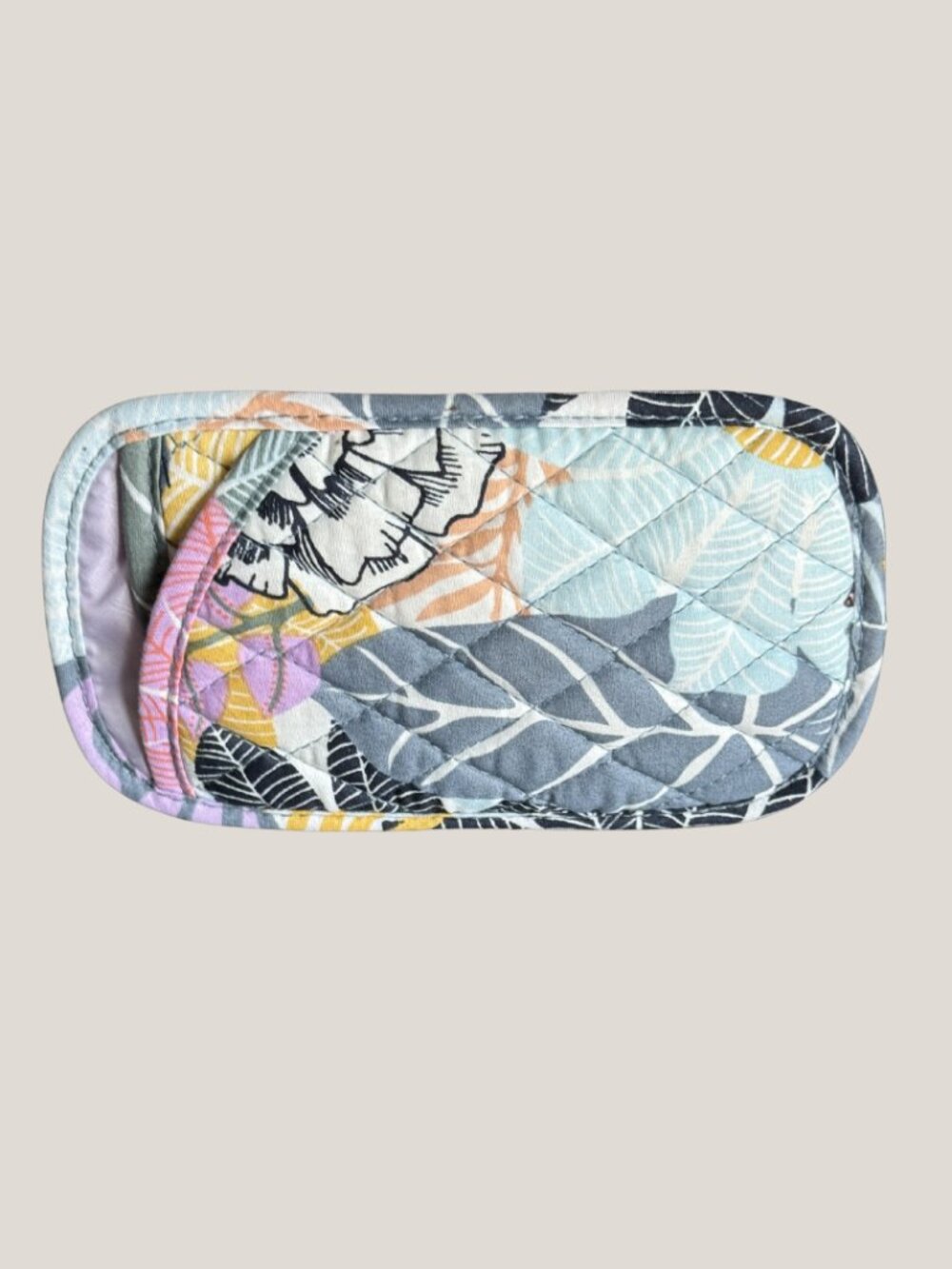 Vera Bradley Double Eye Case – Palm Floral Quilted Dual Glasses Holder
